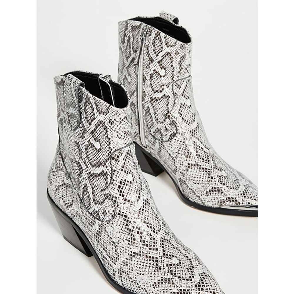 Gorgeous Villa Rouge Snake Embossed Booties - Picture 3 of 6